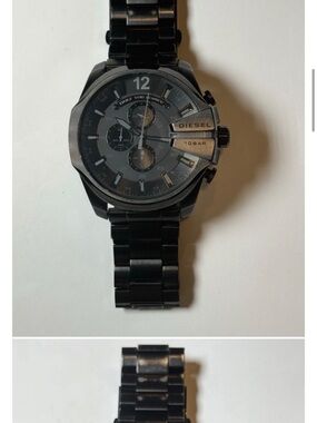 Diesel Men’s Oversized Chronograph Watch DZ4335 Black Ion-Plated Stainless Steel